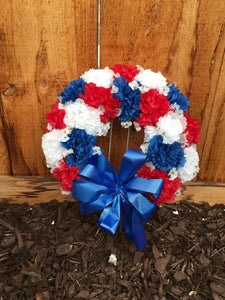 Artificial Patriotic Wreath